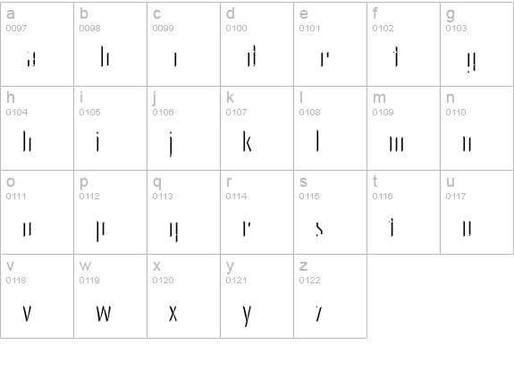 PrimaryStone-Left lowercase a-z preview