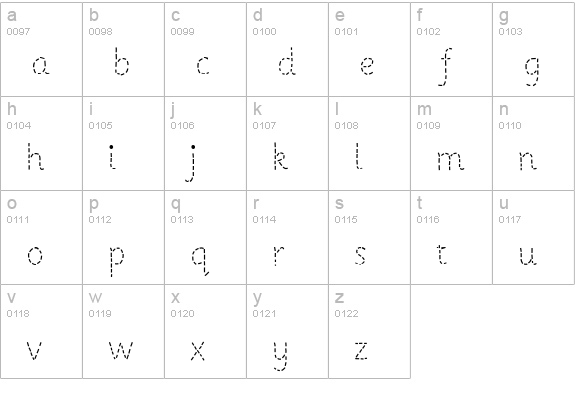 Primer Apples lowercase a-z preview