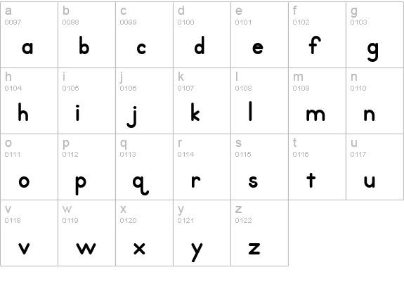 Primer Print Bold lowercase a-z preview