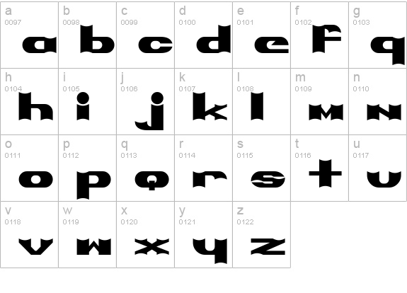 Primo lowercase a-z preview