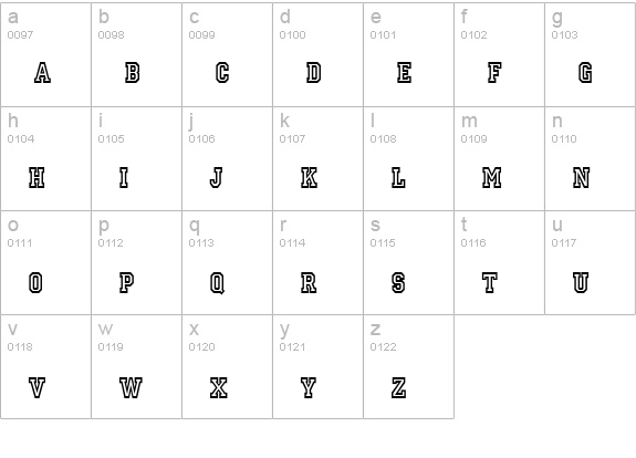 Princeton Condensed Normal lowercase a-z preview
