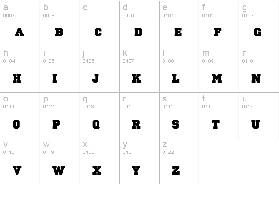 Princeton solid Normal lowercase a-z preview