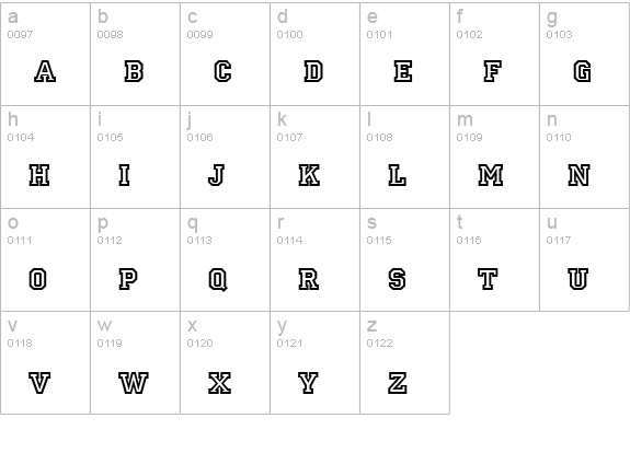Principal-Regular lowercase a-z preview