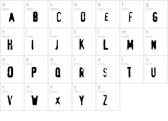pRint Fuck 151 lowercase a-z preview