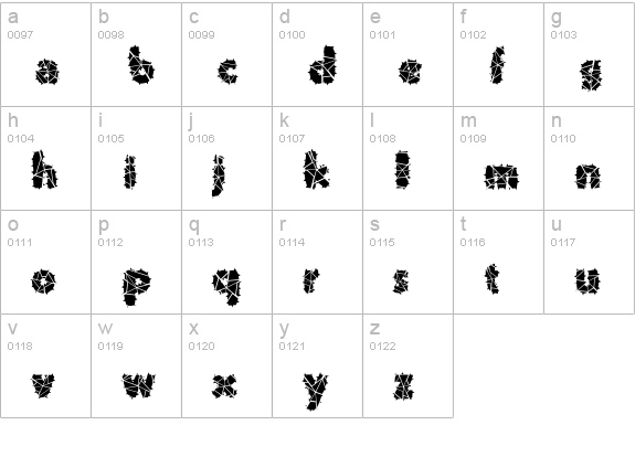 Prison Wire 1 lowercase a-z preview