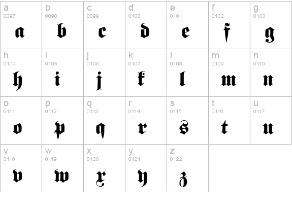 Proclamate Heavy Heavy lowercase a-z preview