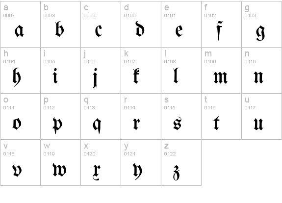 Proclamate Light Light lowercase a-z preview