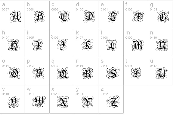 Prodigal lowercase a-z preview