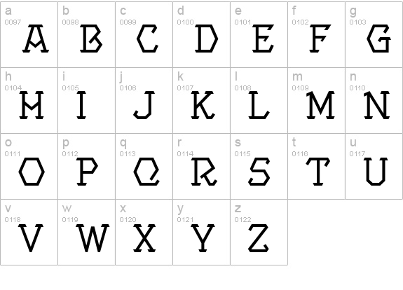 ProjectLight lowercase a-z preview