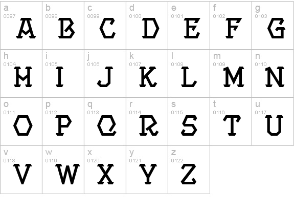 ProjectMedium lowercase a-z preview