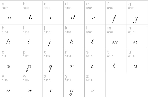 Promocyja Regular lowercase a-z preview