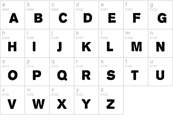 Propaganda lowercase a-z preview