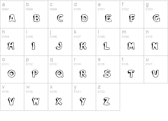 ProppedUp Normal lowercase a-z preview