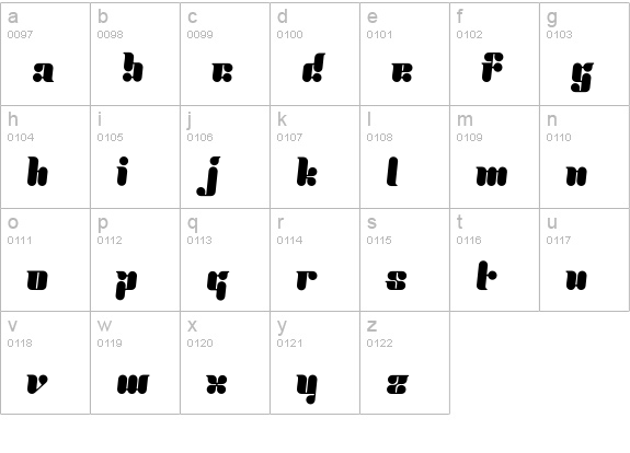 Proton-Alternate lowercase a-z preview
