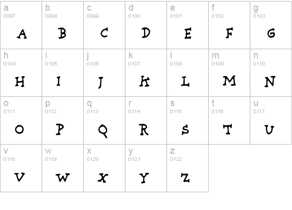 Providence-Caps lowercase a-z preview