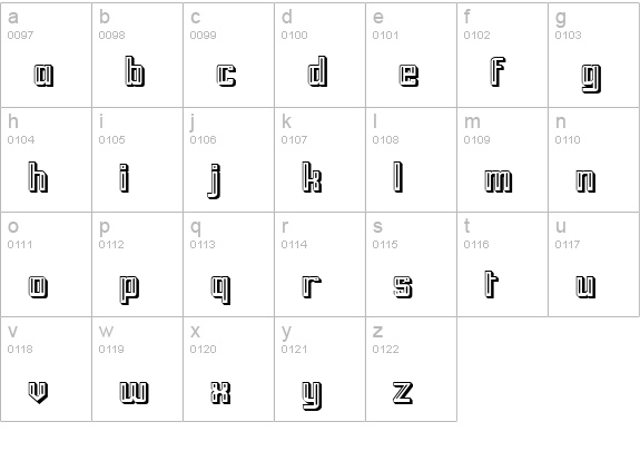 Prussian Brew Offset lowercase a-z preview