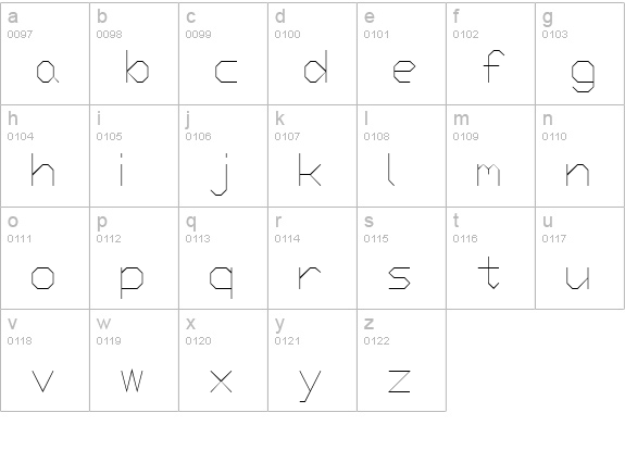 Prx9 lowercase a-z preview