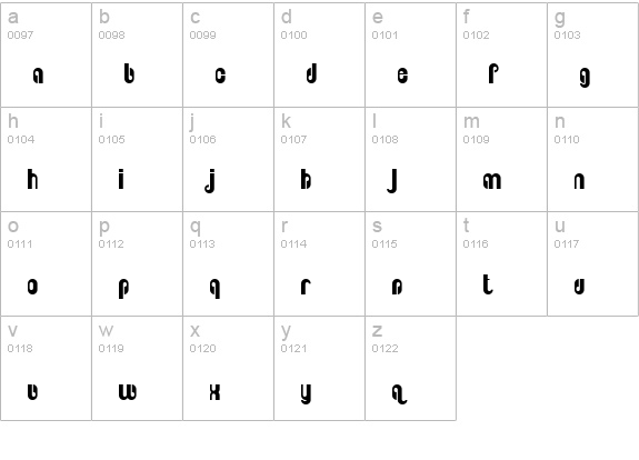 Pseudolux lowercase a-z preview