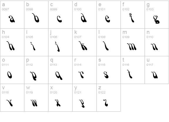 PsychedelicSmoke lowercase a-z preview