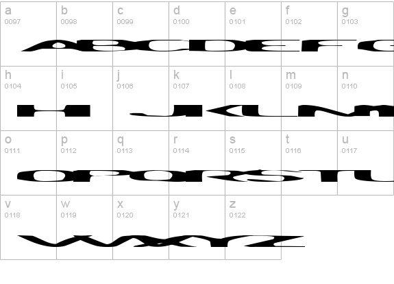 Psychye lowercase a-z preview