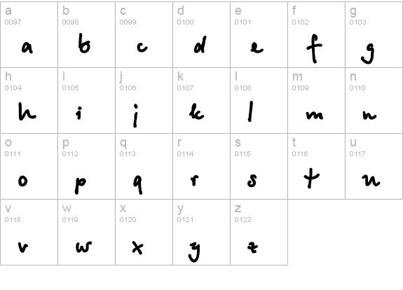 PT BetinaScript Extra Cyrillic lowercase a-z preview