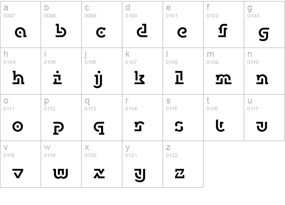 PT DublonBrus Cyrillic lowercase a-z preview