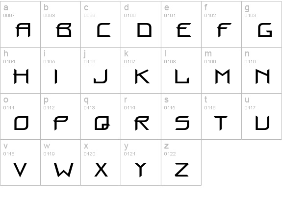 PT ProunB Cyrillic lowercase a-z preview