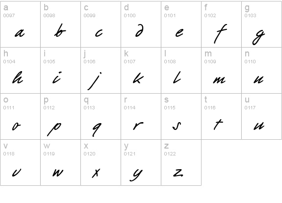 PT Script Barguzin lowercase a-z preview