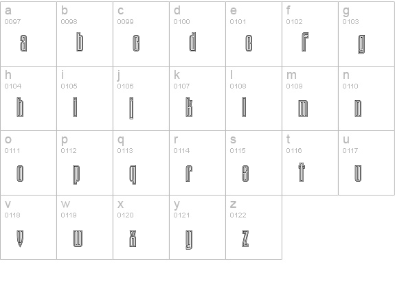 PT TauernEngraved Cyrillic  lowercase a-z preview