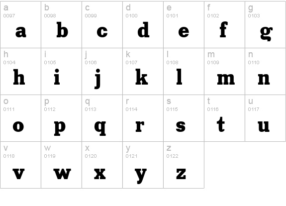 PT Xenia Cyrillic lowercase a-z preview
