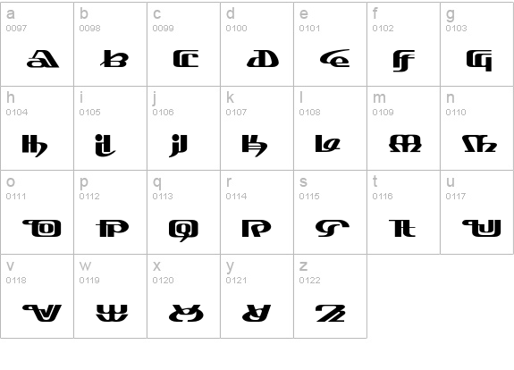PTAF-Regular lowercase a-z preview