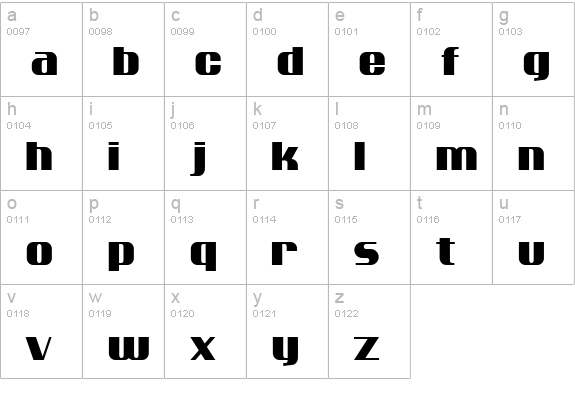 Ptarmigan lowercase a-z preview
