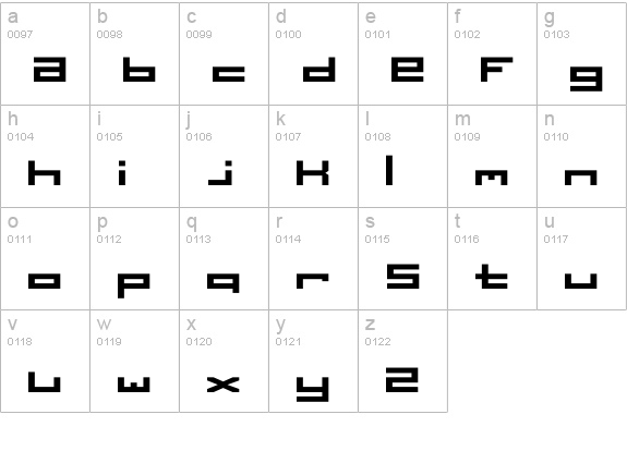 Public Nation lowercase a-z preview