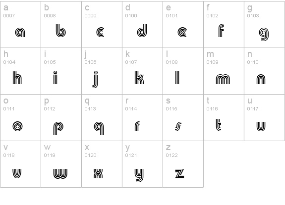 Puente-Triline-Regular lowercase a-z preview