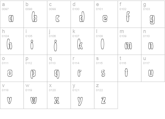 PuffedRice lowercase a-z preview