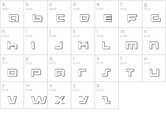Pulse Rifle 3D lowercase a-z preview