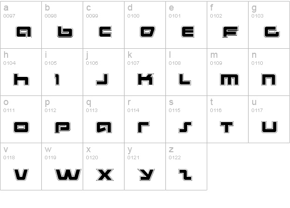 Pulse Rifle Academy lowercase a-z preview