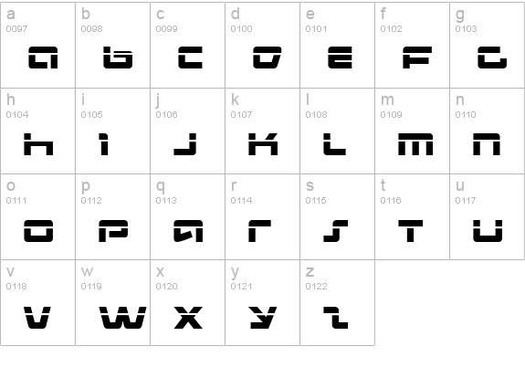 Pulse Rifle Laser lowercase a-z preview