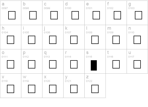 PunchLabel Regular lowercase a-z preview