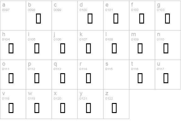 PUNK DINGBATS lowercase a-z preview