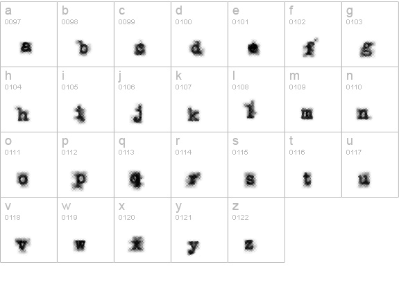 PUNKBABE lowercase a-z preview