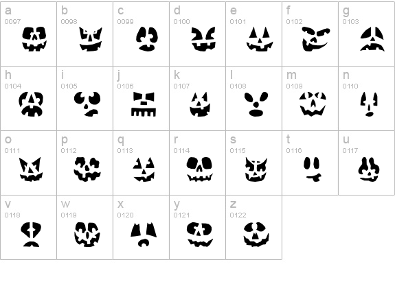 Punkinhead lowercase a-z preview