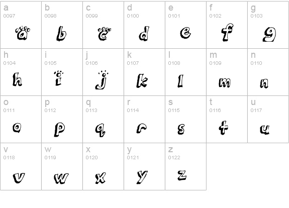 Puppy_paws lowercase a-z preview