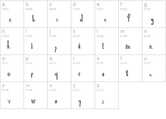 Purple Boxers lowercase a-z preview