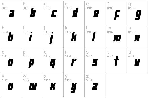 Push Black lowercase a-z preview