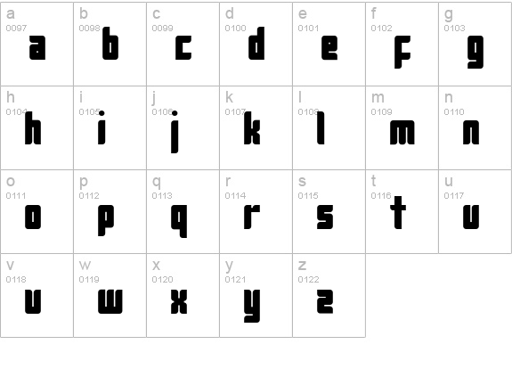 Push2Black lowercase a-z preview