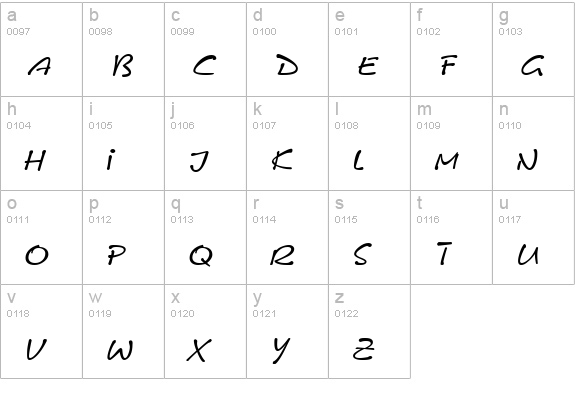 PyxidQuick Regular lowercase a-z preview