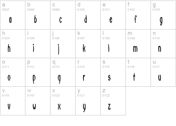 Qarats lowercase a-z preview