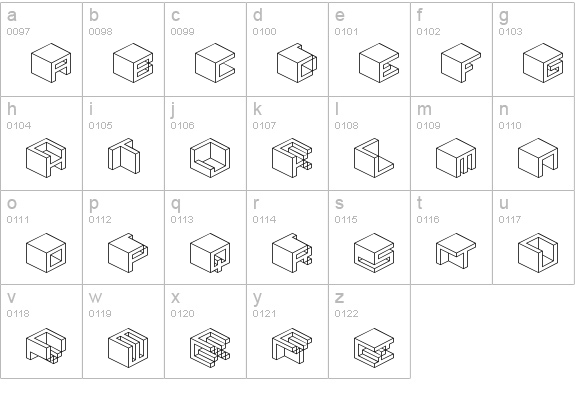 Qbicle 2 BRK lowercase a-z preview