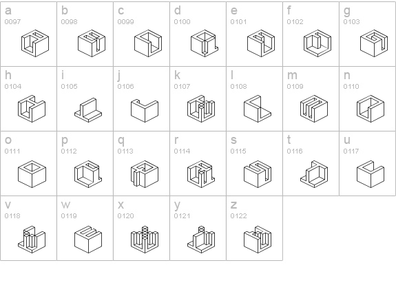 Qbicle 3 BRK lowercase a-z preview